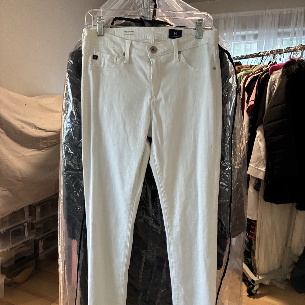 Soft White Adriano Goldschmeid Denim Straight Leg Pant "The Harper"
